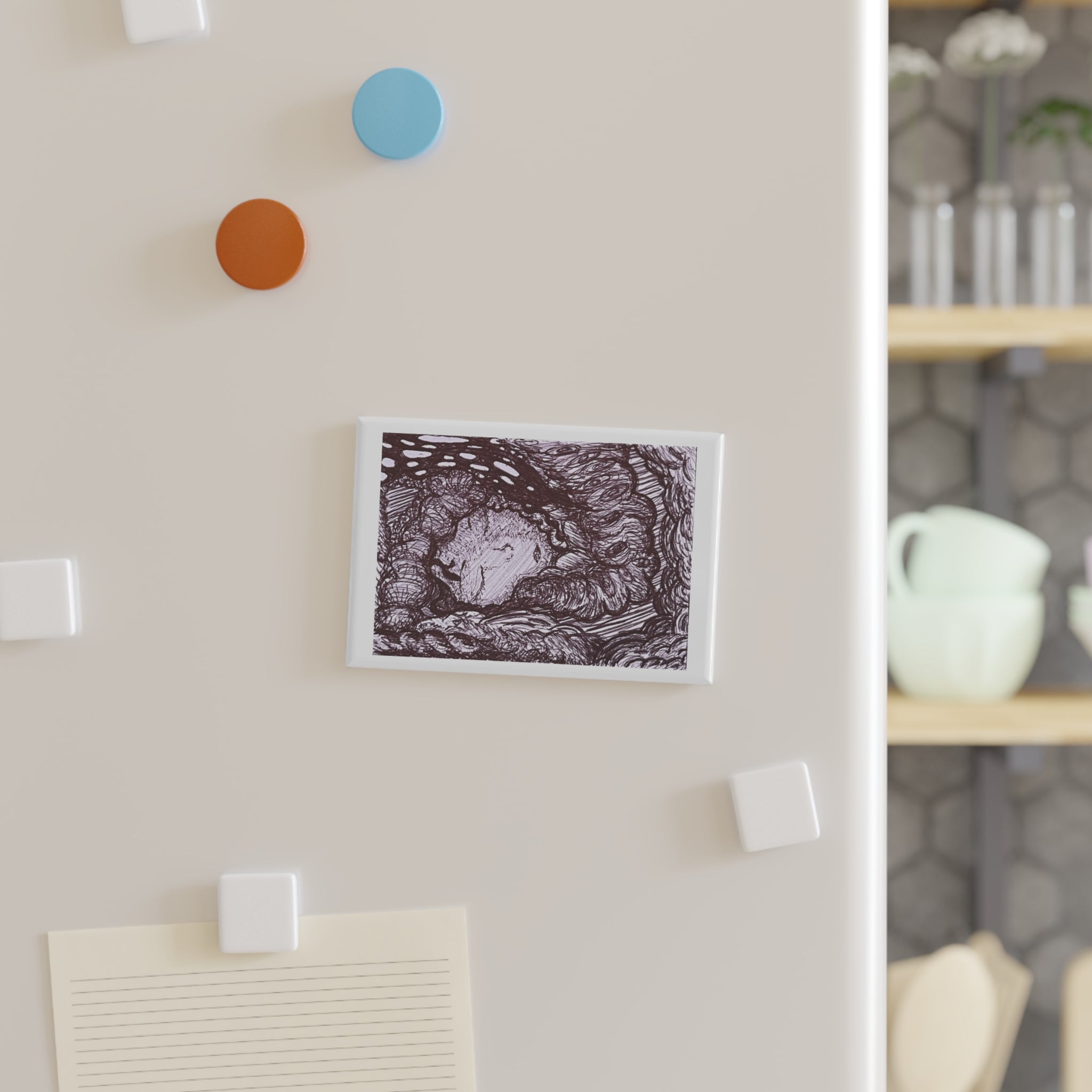 Ravenous Rectangle Magnet — Art Refrigerator Magnet